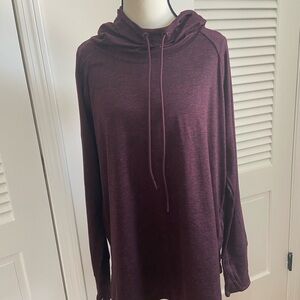Athleta Maroon Hooded Top